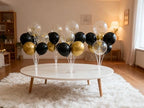 6 Sets LED Balloon Table Centerpieces for Party Decorations in 12 inches in Black & Gold, alternate view 5