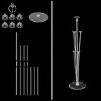 6 Sets LED Balloon Table Centerpieces for Party Decorations in 12 inches in Black & Gold, alternate view 6