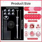 6 Sets Strawberry Balloon Stand Kit for Table Strawberry Baby Shower Centerpieces with Balloon Sweet Strawberry, alternate