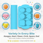 6 Shapes Cake Pop Mold Set with 7.88 Inch Tray, Cake Pop Cutter Kit with Cake Pop Stand, Round Oval Heart Square, alternate