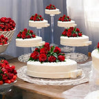 6 Tier Acrylic Wedding Cake Stand Set - Heavy Duty Round Cake and Cupcake Stand Combo for Home Decor, Wedding, alternate view