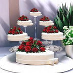 6 Tier Acrylic Wedding Cake Stand Set - Heavy Duty Round Cake and Cupcake Stand Combo for Home Decor, Wedding, alternate view