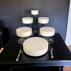 6 Tier Acrylic Wedding Cake Stand Set - Heavy Duty Round Cake and Cupcake Stand Combo for Home Decor, Wedding, alternate view
