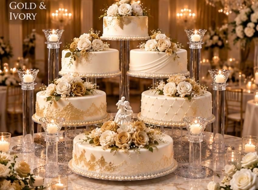 6 Tier Clear Wedding Cascade Cupcake Cake Stand (Style R600) in CLEAR, alternate view 2