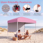 6 x 4 FT Pop Up Easy Setup Canopy Tent (Pink) in 6 x 4 FT in Pink, alternate view 7