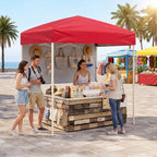 6 x 4 FT Pop Up Easy Setup Canopy Tent (Red) in 6 x 4 FT in Red, alternate view 4