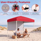 6 x 4 FT Pop Up Easy Setup Canopy Tent (Red) in 6 x 4 FT in Red, alternate view 7