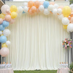 60×12ft Wrinkle Free Ivory Backdrop Curtain for Wedding Parties, 12 Panels 5×12ft Long Soft Silky Polyester, alternate view 3