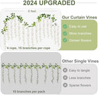 60 Branches Wisteria Hanging Flowers, Artificial White Wisteria Flowers Garland for Wedding Arch Ceremony Party, alternate