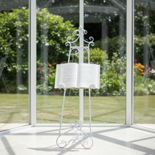 60” H White Easel Stand for Sign Metal Adjustable, alternate view 2