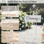 60” H White Easel Stand for Sign Metal Adjustable, alternate view 4