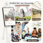 60” H White Easel Stand for Sign Metal Adjustable, alternate view 7