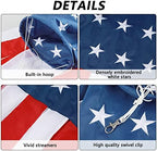 60 Inch American Flag Windsock Patriotic Wind Socks for Outside Heavy Duty, alternate view 3