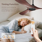 60 Inch Ceiling Fan Without Lights, Walnut Finish | Outdoor Ceiling Fan with Remote, 6-Speed Adjustable, alternate view 5