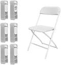 60 Pack White Folding Chairs for School Events Wedding Party Picnic