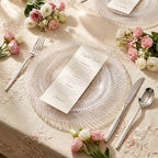 60 Pcs Clear Plastic Plates, Clear Plates Disposable Heavy Duty, Disposable Plates Include 30Pcs Dinner Plates, alternate