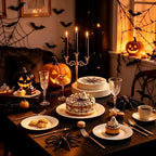 60 Pcs Ivory Disposable Plastic Plates, Plastic Plates Include 30Pcs Dinner Plates 10",30pcs Dessert Plates 7", alternate