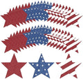 60 Pcs Patriotic Star Cutouts Double Printed Paper Star Confetti Cutouts