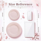 60 Pcs Pink Plastic Plates, Disposable Plates for Party, Pink Plates Include 30Pcs Dinner Plates 10",30pcs, alternate view 3