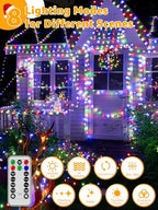 600 LED 196 FT Christmas Lights, Waterproof Outdoor String Lights with Remote and Timer, Christmas Tree Lights, alternate
