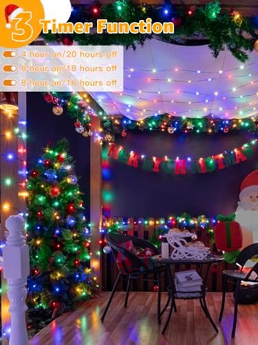 600 LED 196 FT Christmas Lights, Waterproof Outdoor String Lights with Remote and Timer, Christmas Tree Lights, alternate