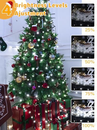 600 LED 196 FT Christmas Lights, Waterproof String Lights with Remote and Timer, Christmas Tree Lights with 8, alternate view