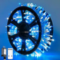 600 LED Blue and White Christmas Lights Outdoor with Remote