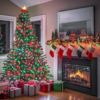600 LED Christmas String Lights Outdoor, Red White and Green, alternate view 2