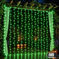 600 LED Curtain Lights(Green) in Green