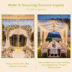 600 LED Curtain Lights, String Lights for Bedroom,9.5ft x 19.6ft, alternate view 4