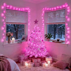 600 LED Pink Christmas String Lights Indoor Outdoor Plug in, alternate view 4