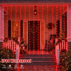 600 LED Red Halloween Lights, Curtain Lights Plug in, 8 Modes Hanging String Lights for Bedroom Wall Window, alternate view 6