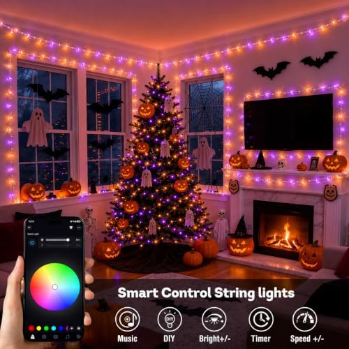600 LED RGB String Light Outdoor, Christmas Lights Halloween Decor, alternate view 3
