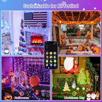 600 LED RGB String Light Outdoor, Christmas Lights Halloween Decor, alternate view 4