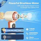 6000mAh Portable Handheld Fan with Ice Cooling, 199 Levels Stepless Speed, 20H Long Battery Life, 20000RPM Turbo, alternate