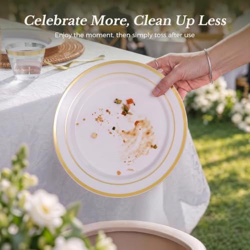 600PCS Gold Dinnerware Set for 100 Guests in Gold, alternate view 6