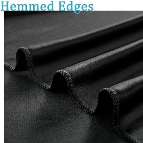 60ftx10ft Wrinkle Free Black Backdrop Curtains for Parties, Silky Polyester Photo Backdrop Drapes 12 Panels, alternate view 6