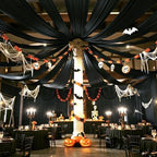 60ftx40ft Black Ceiling Curtain for Halloween Parties
