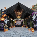 60ftx40ft Black Ceiling Curtain for Halloween Parties, alternate view 3