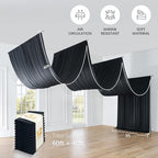 60ftx40ft Black Ceiling Curtain for Halloween Parties, alternate view 6