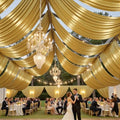 60ftx40ft Gold Ceiling Curtain for Wedding Parties
