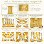 60ftx40ft Gold Ceiling Curtain for Wedding Parties, alternate view 2