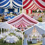 60ftx40ft White Ceiling Curtain for Wedding Parties, alternate view 5
