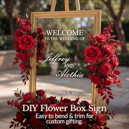 60PCS Red Roses Artificial Flowers, 20" Velvet Silk Fake Roses in Red, alternate view 5