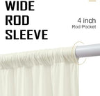 60x12ft Ivory Backdrop Curtain for Wedding Parties, 12 Panels (5x12 ft Each) Wrinkle-Free Dackdrop Curtains, alternate view 4