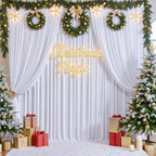 60x12ft White Backdrop Curtain for Wedding Parties, 12 Panels (5x12 ft Each) Wrinkle-Free Dackdrop Curtains, alternate view 7