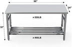 60x24 NSF Stainless Steel Folding Table, Heavy Duty 500lbs, alternate view 2