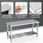 60x24 NSF Stainless Steel Folding Table, Heavy Duty 500lbs, alternate view 3
