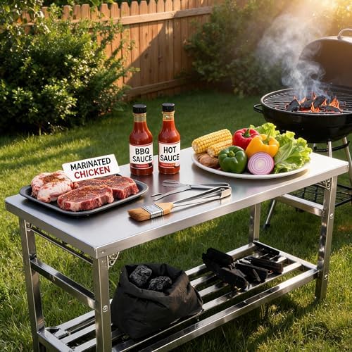 60x24 NSF Stainless Steel Folding Table, Heavy Duty 500lbs, alternate view 6