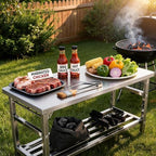 60x24 NSF Stainless Steel Folding Table, Heavy Duty 500lbs, alternate view 6